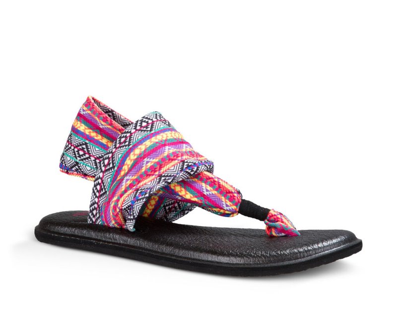 Sanuk Womens Yoga Sling 2 Prints Multicolor Sandals | LCPHYB925